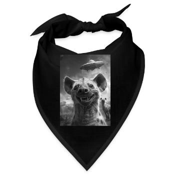 Ufo Selfie Hyäne - Bandana - Schwarz - Vorne