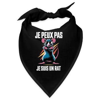 Ratten geiziger Humor Ich kann nicht Ich bin eine Ratte - Bandana - Schwarz - Vorne