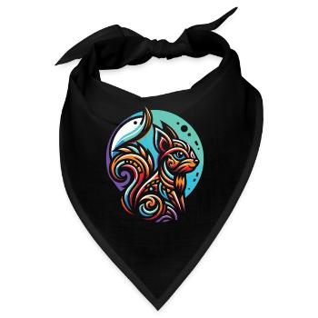 Eichhörnchen Moon Phases - Bandana - Schwarz - Vorne