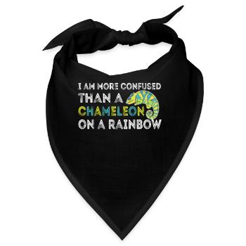 Ich Bin Verwirrter Als Ein Chamäleon - Bandana - Schwarz - Vorne