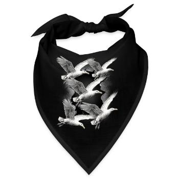 Möwen Möwe Maritim Seevögel - Bandana - Schwarz - Vorne