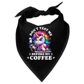 Morgenmuffel Kaffee Anti Frühaufsteher unicorn - Bandana - Schwarz - Vorne