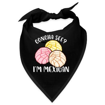 Concha See I'm Mexican Sweet Roll Pan Dulce - Bandana - Schwarz - Vorne