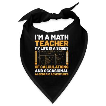 Mathelehrer Schullehrer Lustige Mathelehrer S - Bandana - Schwarz - Vorne