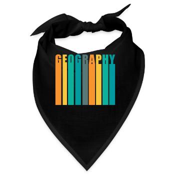 Geography Retro Vintage Stil - Bandana - Schwarz - Vorne