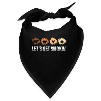 Grillparty Let's Get Smokin' Fleischliebhaber - Bandana - Schwarz - Vorne