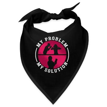 Book Editor My Problem My Pictogram Mom Dad Editor - Bandana - Schwarz - Vorne