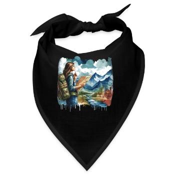 Reisen Reisen Abenteuer Reisender - Bandana - Schwarz - Vorne
