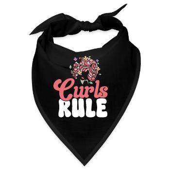 Lockiges Haar Afro Locken Natürliches Haar - Bandana - Schwarz - Vorne