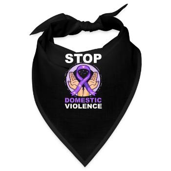 Häusliche Gewalt Stoppen Sie häusliche Gewalt - Bandana - Schwarz - Vorne