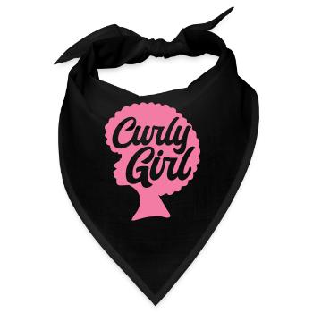 Lockiges Haar Afro Locken Natürliches Haar - Bandana - Schwarz - Vorne