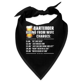 Bartender Mixologist Bartender - Bandana - Schwarz - Vorne