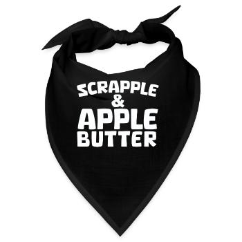 Scrapple und Apfelbutter Apfelpflücken - Bandana - Schwarz - Vorne