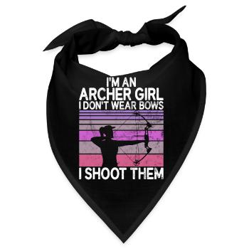 Bogenschießen Bowhunter Shooting Girls Pfeiljagd - Bandana - Schwarz - Vorne