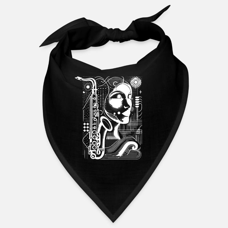 Saxophon Frau Bandana