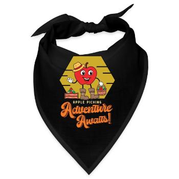 Das Apfelpflücken-Abenteuer wartet auf den Apfelbutterpflücker - Bandana - Schwarz - Vorne
