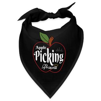 Apfelpflücken Prinzessin Apfel Erntezeit - Bandana - Schwarz - Vorne