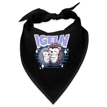 Igel Kuscheln Igeln - Bandana - Schwarz - Vorne