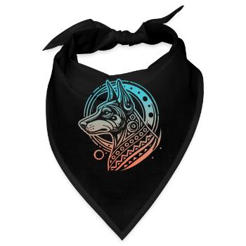 Dobermann Stammes Moon Phases - Bandana - Schwarz - Vorne