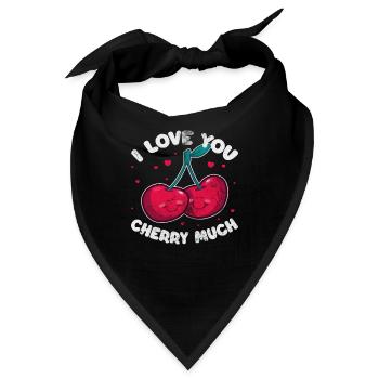 Kirsche - Bandana - Schwarz - Vorne