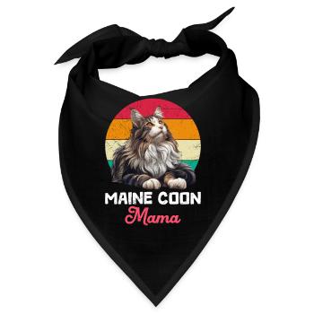 Maine Coon Besitzerin MAINE COON MAMA Main Coon - Bandana - Schwarz - Vorne