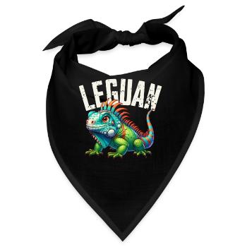Leguan - Bandana - Schwarz - Vorne