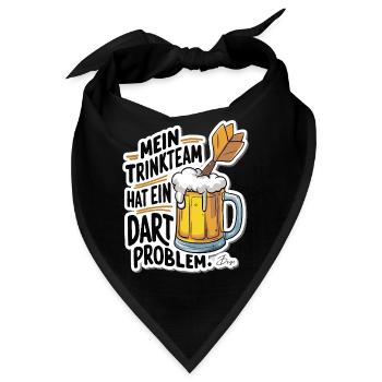 Mein Trinkteam Hat Ein Dart Problem - Bandana - Schwarz - Vorne