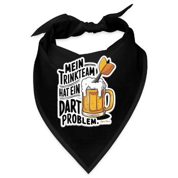 Mein Trinkteam Hat Ein Dart Problem - Bandana - Schwarz - Vorne