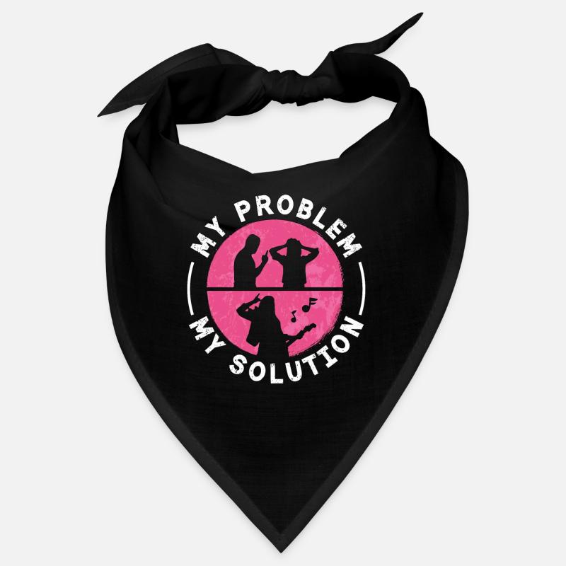 Rock N Roll Mon problème Ma solution Pictogramme Maman Bandana