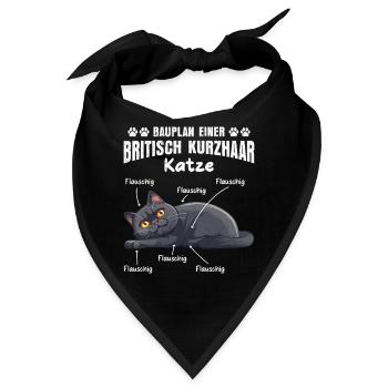 Britisch Kurzhaar BAUPLAN EINER BRITISCH KURZHAAR - Bandana - Schwarz - Vorne