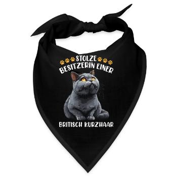 Britisch Kurzhaar STOLZE BESITZERIN EINER BRITISCH - Bandana - Schwarz - Vorne
