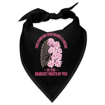 Blumen In Den Dunkelsten Teilen Von Ihnen! - Bandana - Schwarz - Vorne