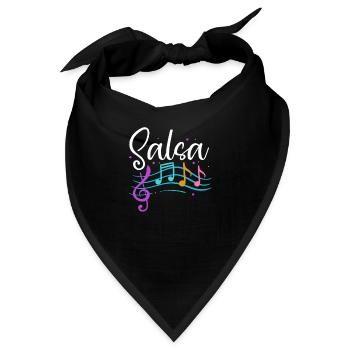 Salsa Tanzen Kuba Tanz Latino Tanzkurs Geschenk - Bandana - Schwarz - Vorne