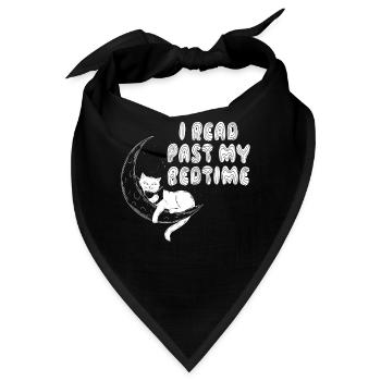 Ich Lese Nach Der Schlafenszeit Lesekatze - Bandana - Schwarz - Vorne
