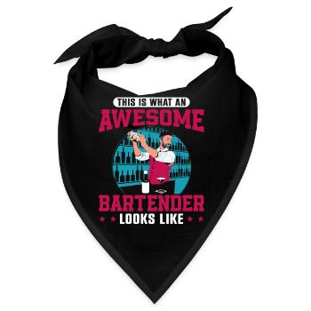 Bartender Mixologist This Is What - Bandana - Schwarz - Vorne