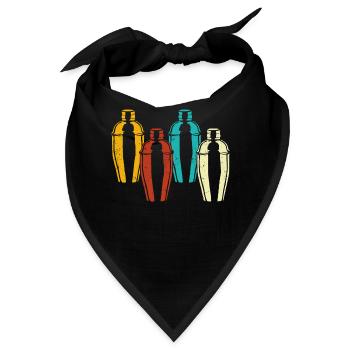 Bartender Mixologist Retro - Bandana - Schwarz - Vorne