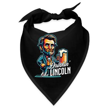 Drinkin' Like Lincoln Retro Vintage Design - Bandana - Schwarz - Vorne