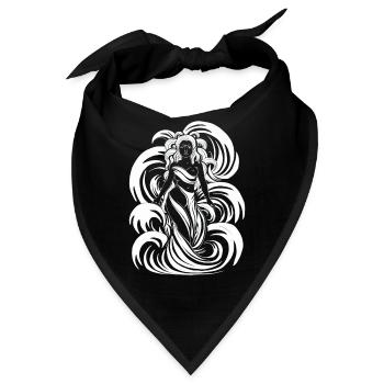Aztekengott Azteken Mythologie Chalchiuhtotolin - Bandana - Schwarz - Vorne