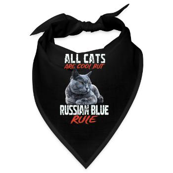 Russian blue - Bandana - Schwarz - Vorne