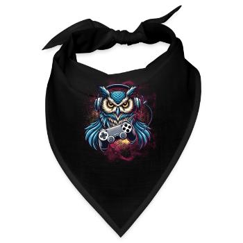Verbessern Sie Ihren Stil Mit Unserer Gaming-eule - Bandana - Schwarz - Vorne
