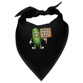 Have A Nice Day - Bandana - Schwarz - Vorne