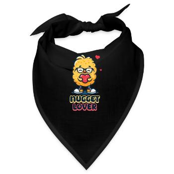 Chicken Nugget Nugget Liebhaber - Bandana - Schwarz - Vorne