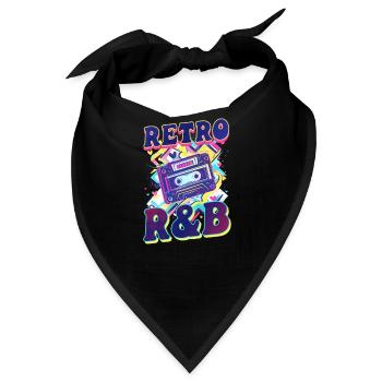 90er Jahre R&B Retro R&B - Bandana - Schwarz - Vorne