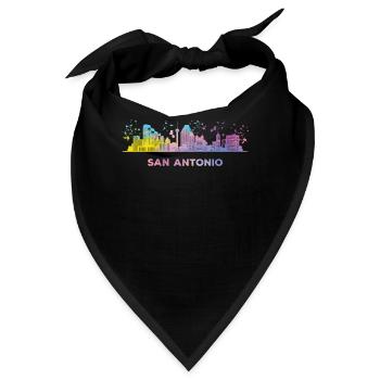 San Antonian Skyline San Antonio - Bandana - Schwarz - Vorne