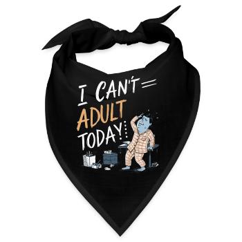 ICH KANN HEUTE NICHT ERWACHSEN WERDEN - Bandana - Schwarz - Vorne