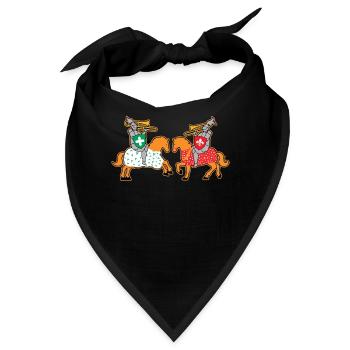 Ritterturnier Ren Faire Ritter - Bandana - Schwarz - Vorne