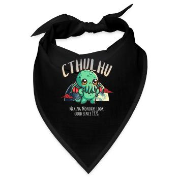 Montag 1928 - Cthulhu Kult Lovecraft Necronomicon - Bandana - Schwarz - Vorne