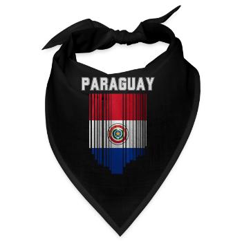 Paraguayische Flagge, Paraguayischer Stolz - Bandana - Schwarz - Vorne