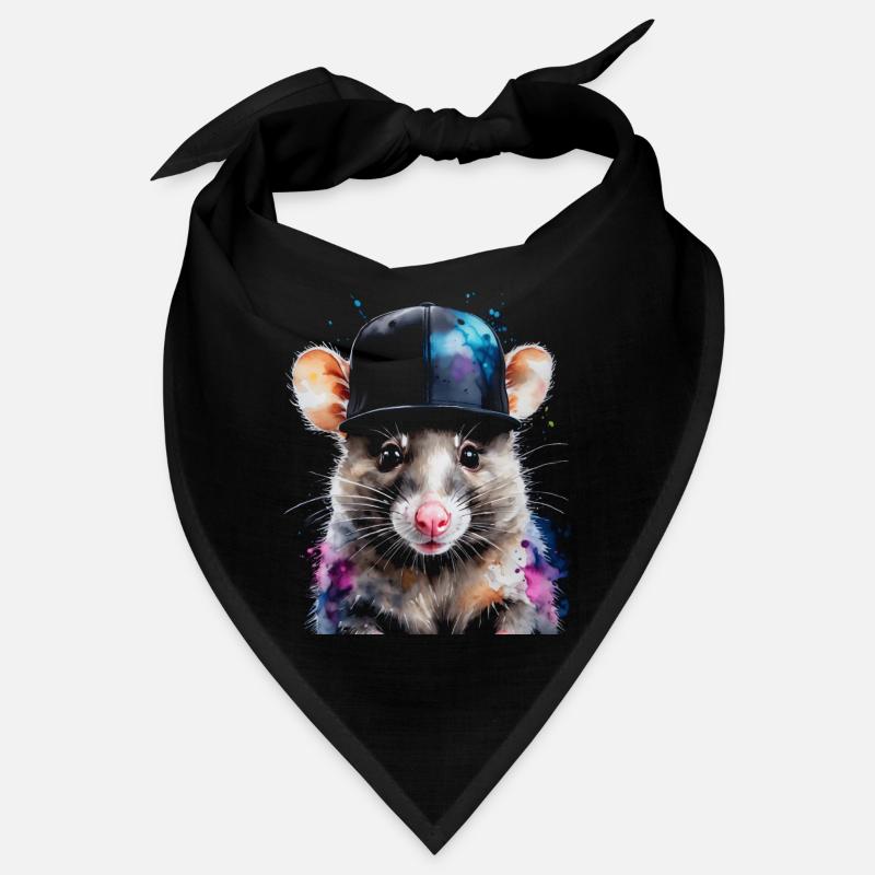 Opossum Snapback Cap Cool Tier Design Print Bandana