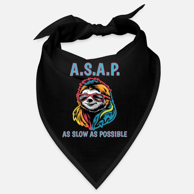 ASAP Aussi Lent Que Possible Cool Sloth Fun Citation Bandana